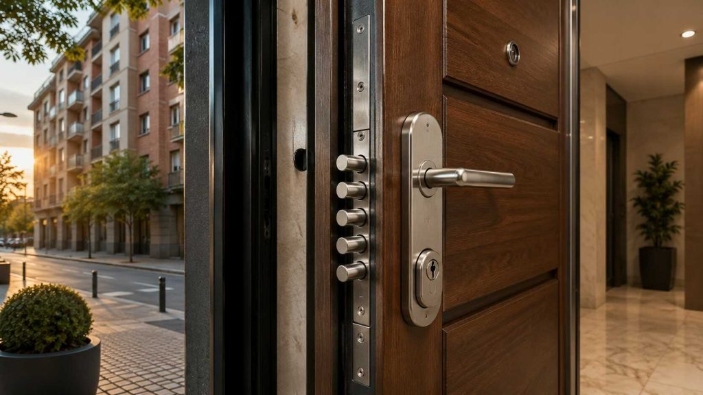 Mejora de la seguridad en una vivienda de Tetuán con puerta acorazada, cerradura de alta seguridad y protección residencial