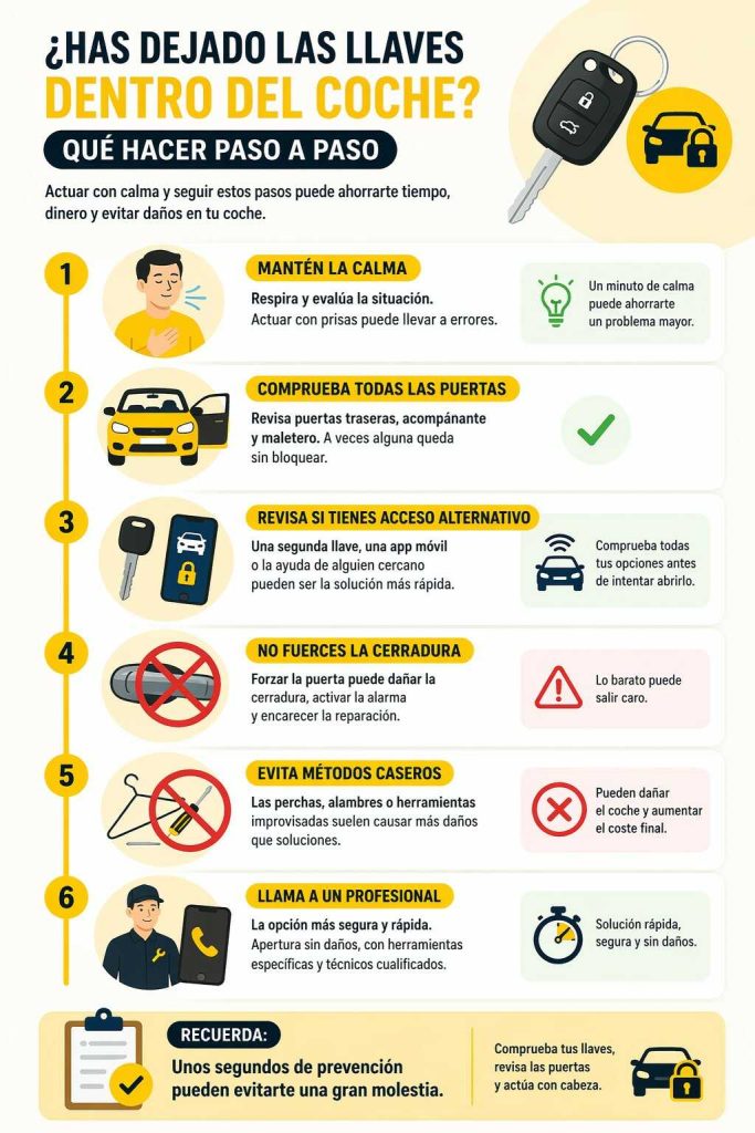 Qué hacer si olvidas las llaves dentro del coche