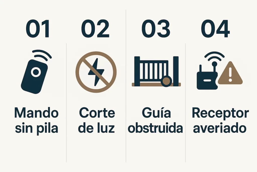 Causas habituales por las que una puerta de garaje no abre con mando