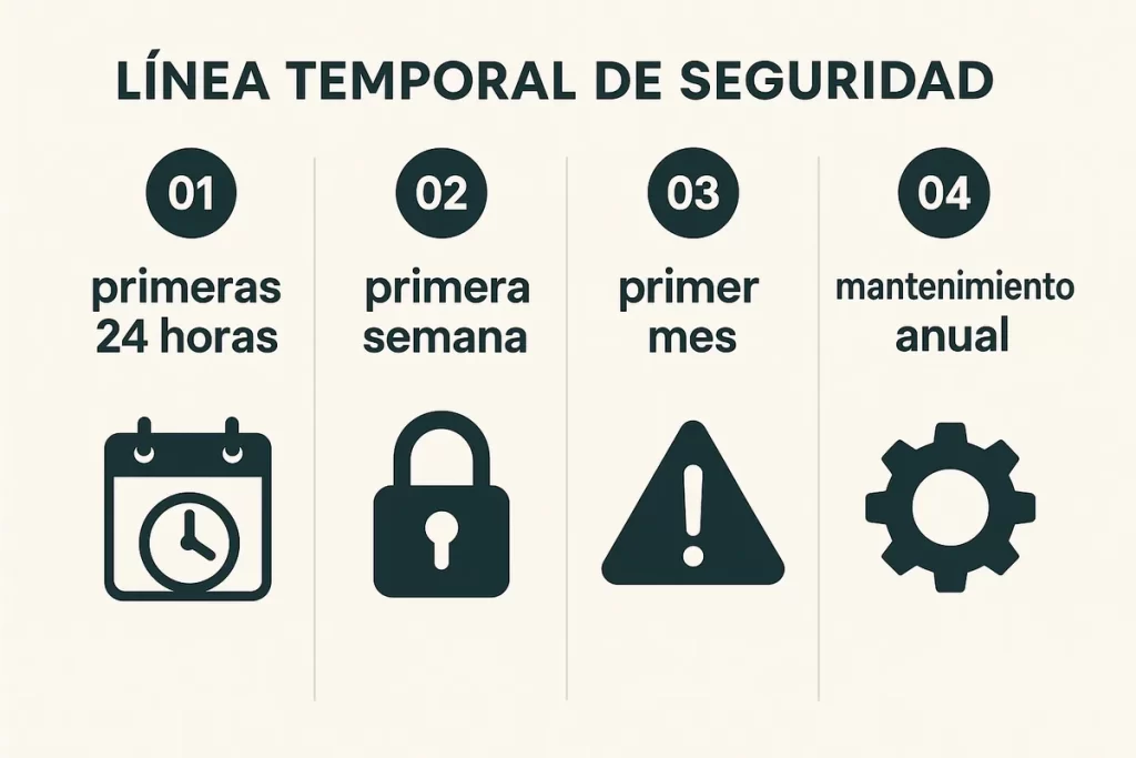 Línea temporal de seguridad post-robo