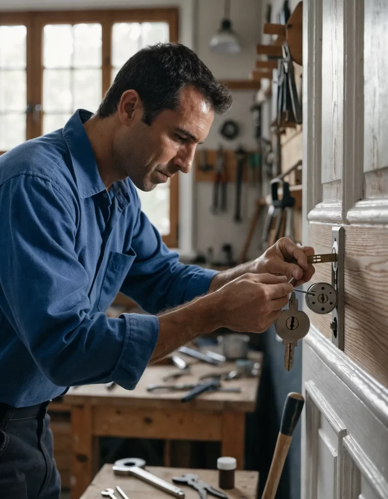 aquí un vídeo corto de 45-60 segundos mostrando la extracción real del bombín: localización del tornillo lateral, giro leve d